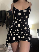 BXOXO - symmetrical Polka Dot Ruffle Mini Dress